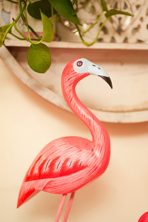 TIMBER KALA'S PINK FLAMINGO FUSION FOR DECOR - SET OF 3 PC'S