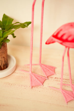 TIMBER KALA'S PINK FLAMINGO FUSION FOR DECOR - SET OF 3 PC'S