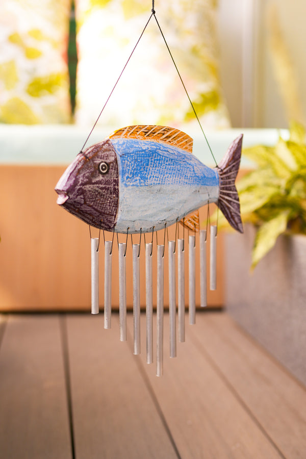 TIMBER KALA’S CELESTIAL FISH CHIMES FOR OUTDOORS