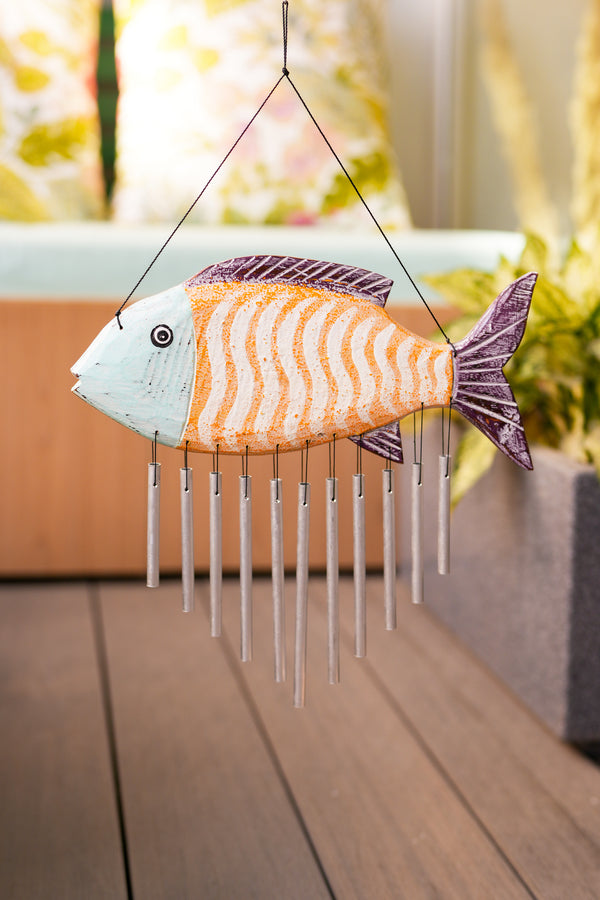 TIMBER KALA’S CELESTIAL FISH CHIMES FOR OUTDOORS