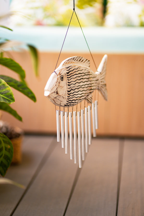 TIMBER KALA’S CELESTIAL FISH CHIMES FOR OUTDOORS