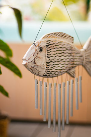 TIMBER KALA’S CELESTIAL FISH CHIMES FOR OUTDOORS