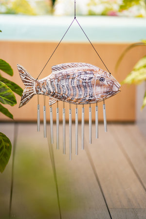 TIMBER KALA’S CELESTIAL FISH CHIMES FOR OUTDOORS