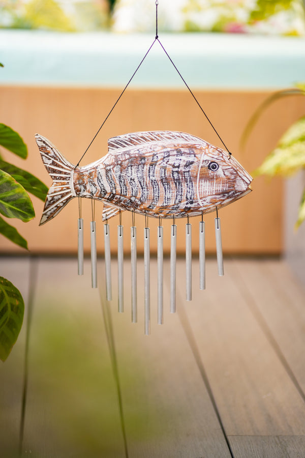 TIMBER KALA’S CELESTIAL FISH CHIMES FOR OUTDOORS