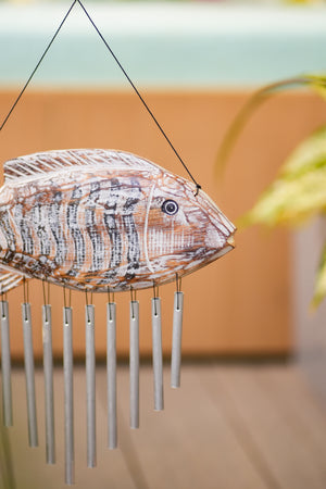 TIMBER KALA’S CELESTIAL FISH CHIMES FOR OUTDOORS