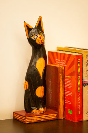 TIMBER KALA'S CAT BOOKENDS FOR DECOR