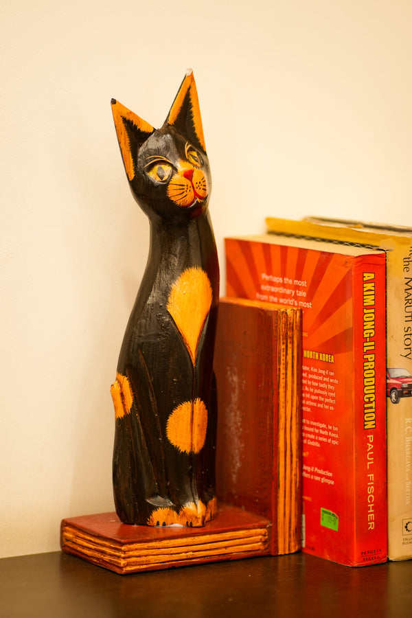 TIMBER KALA'S CAT BOOKENDS FOR DECOR