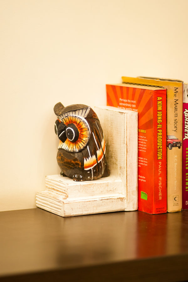 TIMBER KALA'S OWL BOOKENDS FOR DECOR