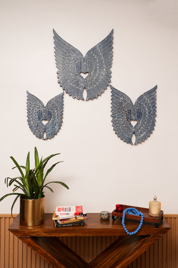 TIMBER KALA’S WINGS SET OF THREE WOODEN WINGS FOR DECOR